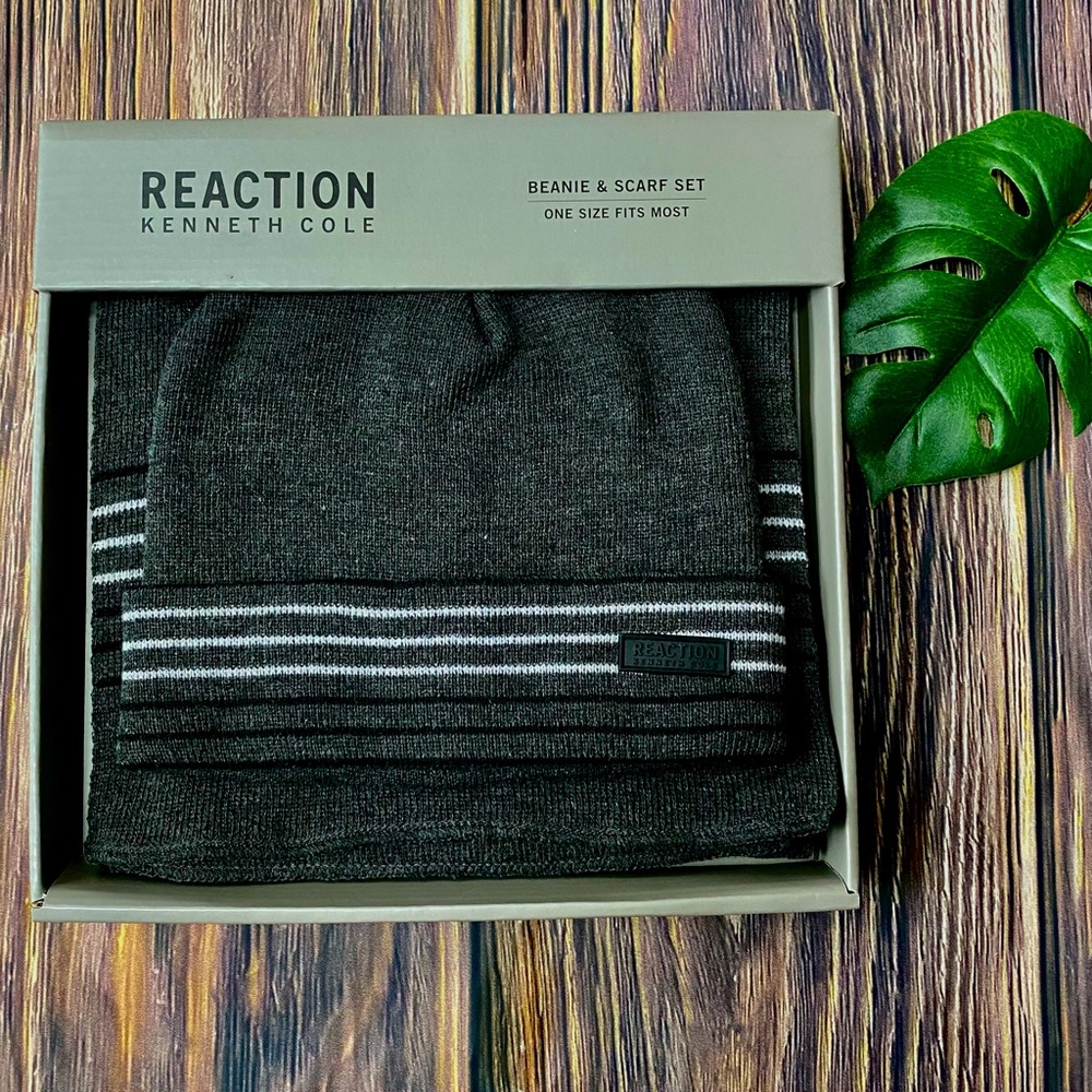 Kenneth Cole Beanie & Scarf Set
